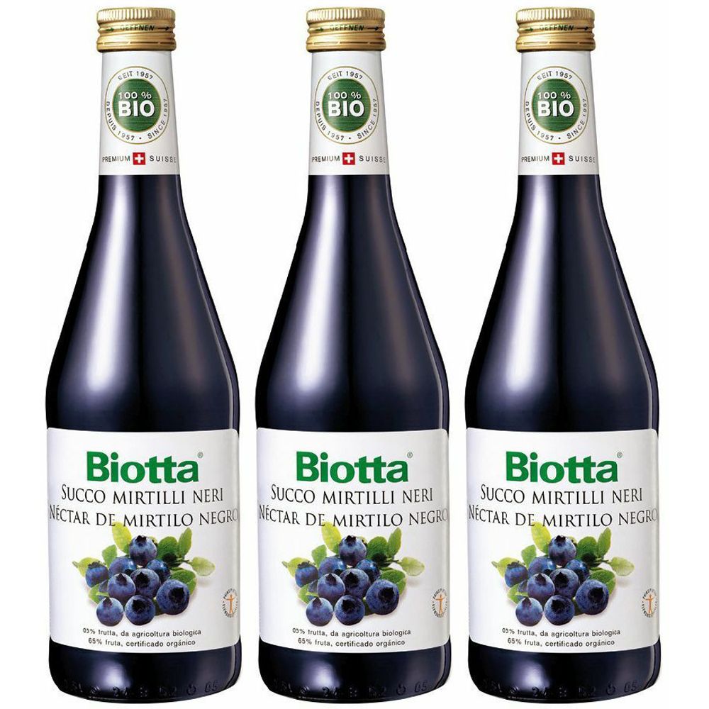 Biotta® Succo di Mirtilli Neri Set da 3