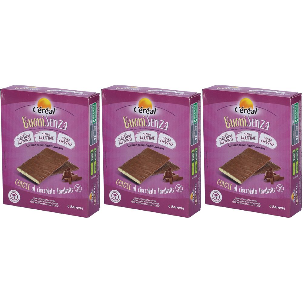 Céréal® BuoniSenza Golosi al Cioccolato Fondente Set da 3