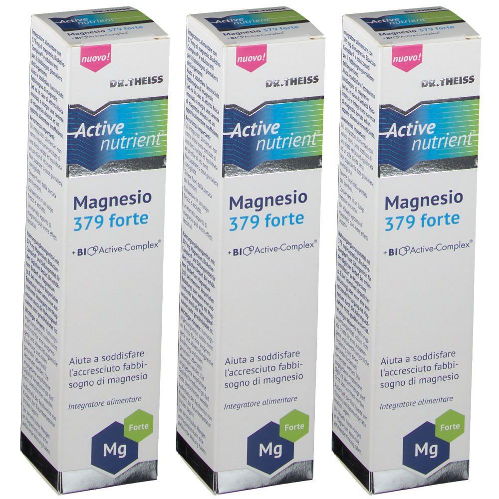 Dr. Theiss Active Nutrient Magnesio 379 Forte Set da 3