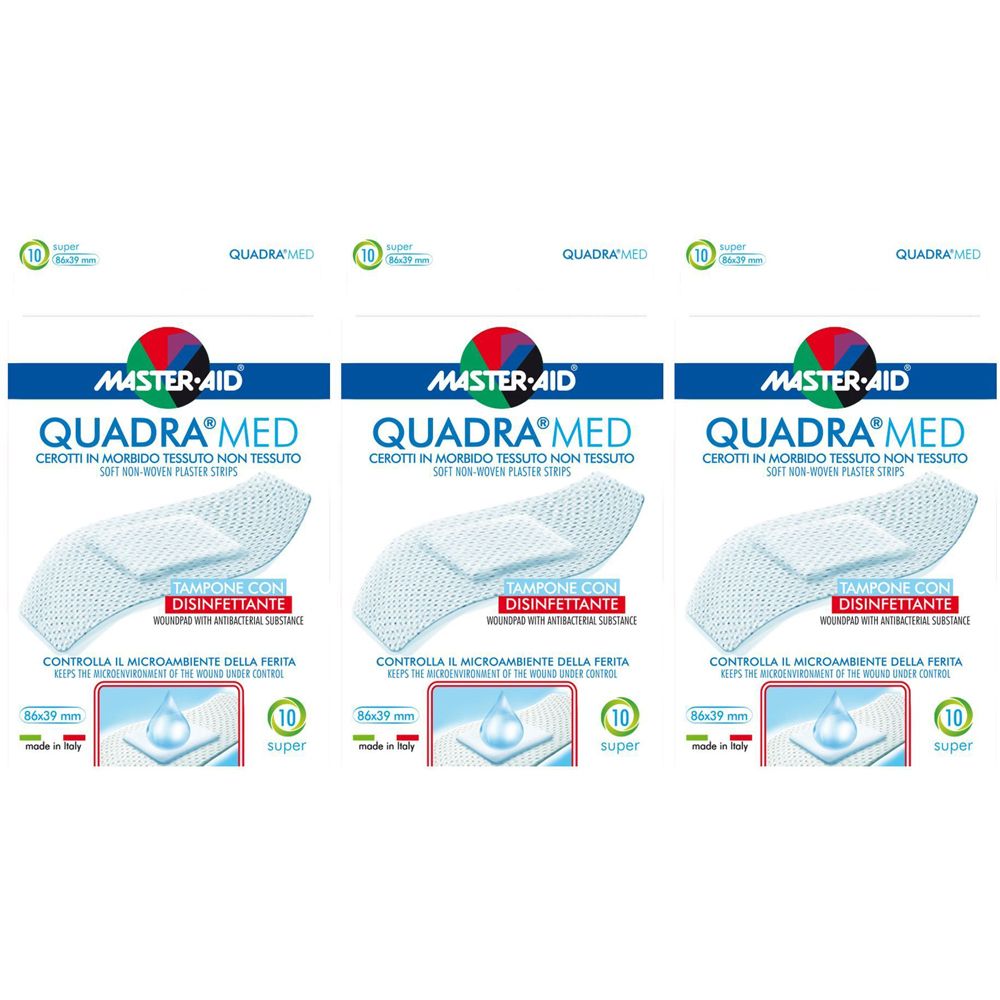 Master-Aid® Quadra Med® 86 x 39 mm Super Set da 3
