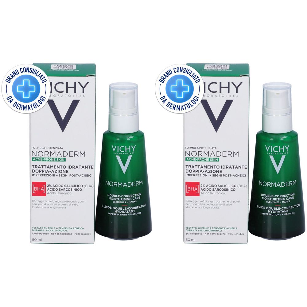 Vichy Normaderm Trattamento Idratante Doppia Azione 50 ml Set da 2