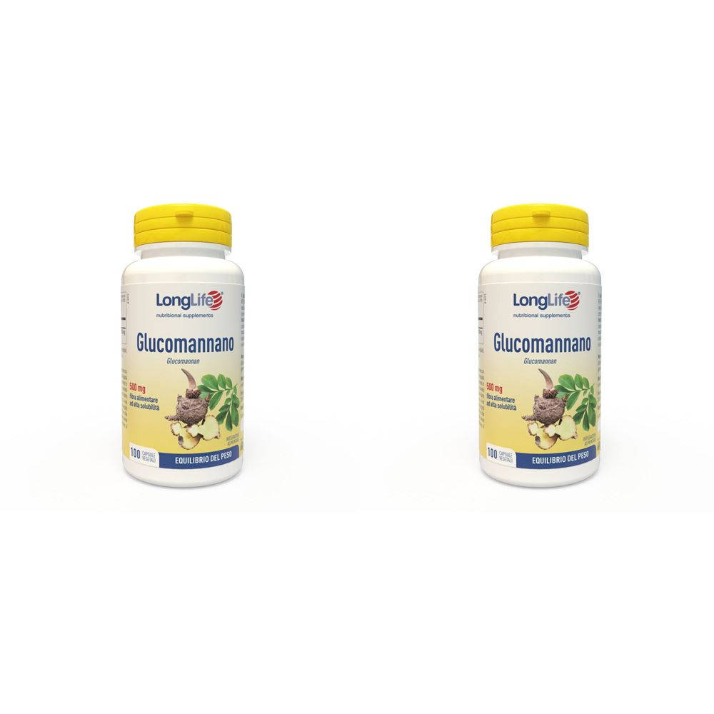 LongLife Glucomannano 500mg Capsule Set da 2