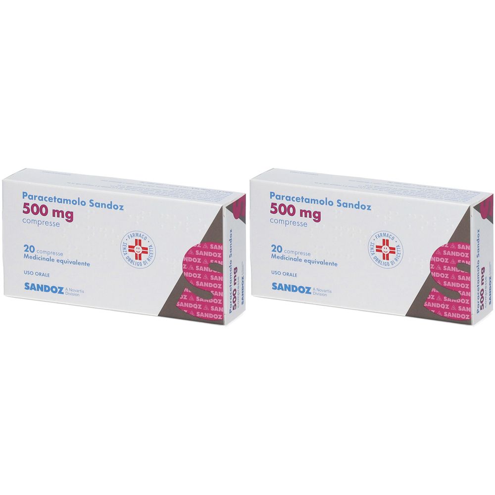 Paracetamolo Sandoz 500 mg Compresse Set da 2