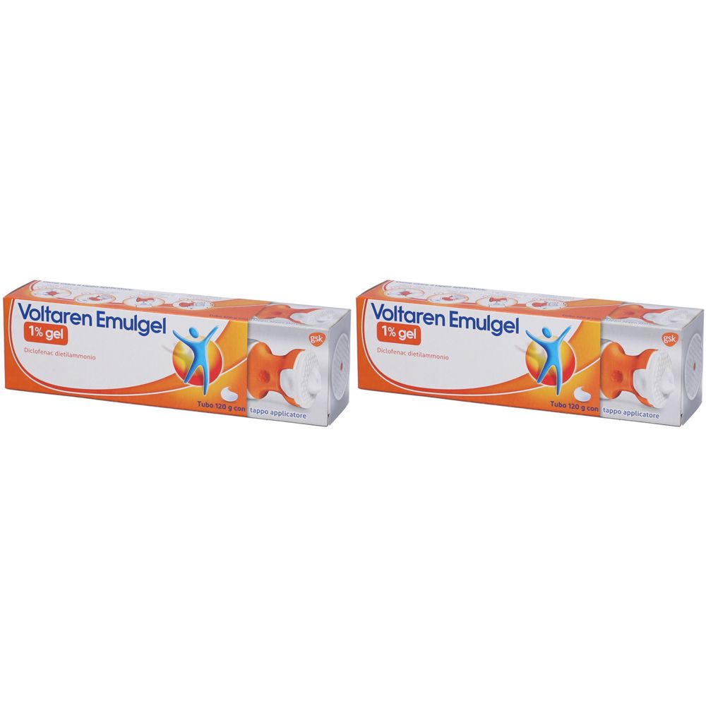 Voltaren Emulgel 1% Gel con Tappo Applicatore Set da 2