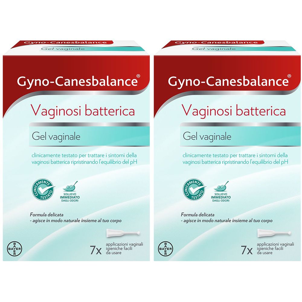 Gyno-Canesbalance Gel per Vaginosi Batterica 7 Applicatori Monouso Set da 2