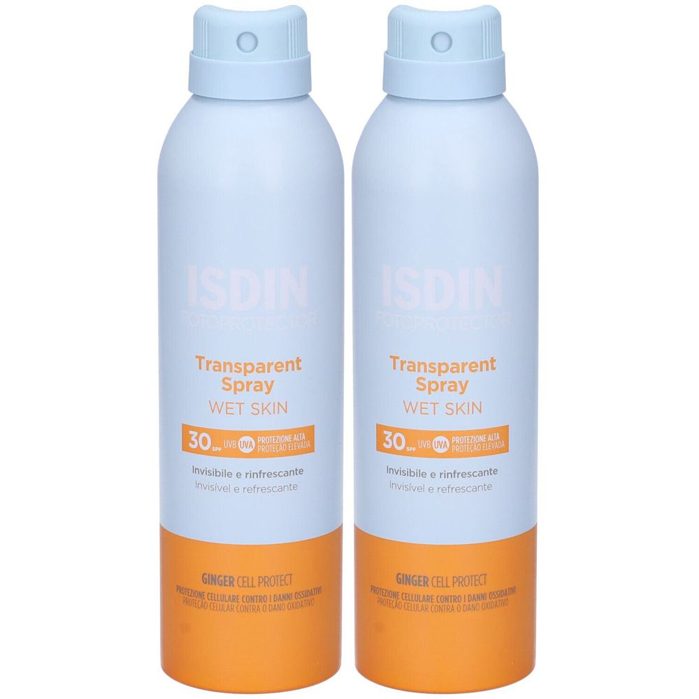 ISDIN Fotoprotector Transparent Spray Wet Skin SPF 30 Set da 2
