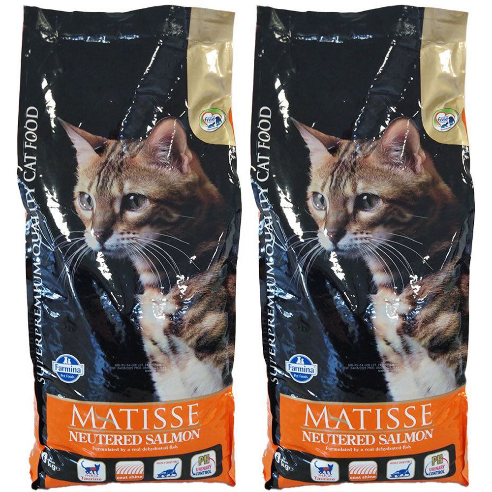 Farmina Matisse Neutered per Gatti Adulti Sterilizzati con Salmone Set da 2