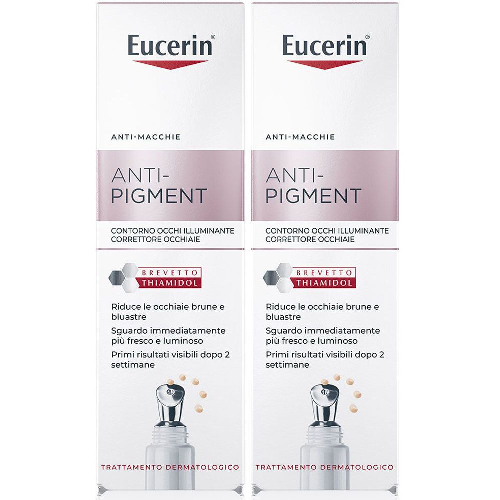 Eucerin Anti-Pigment Contorno Occhi Illuminante Correttore Occhiaie 15 ml Set da 2