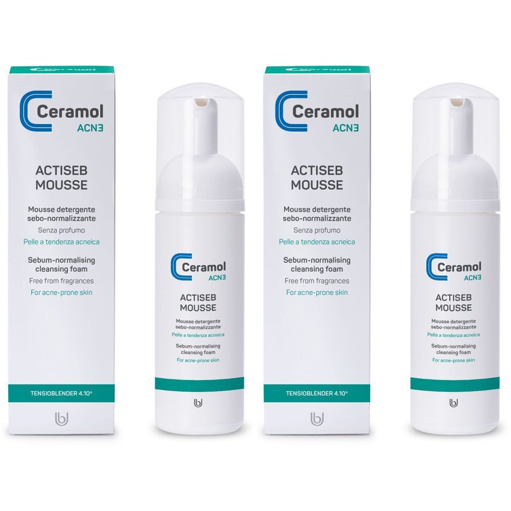 Ceramol Acne Actiseb Mousse Detergente Set da 2