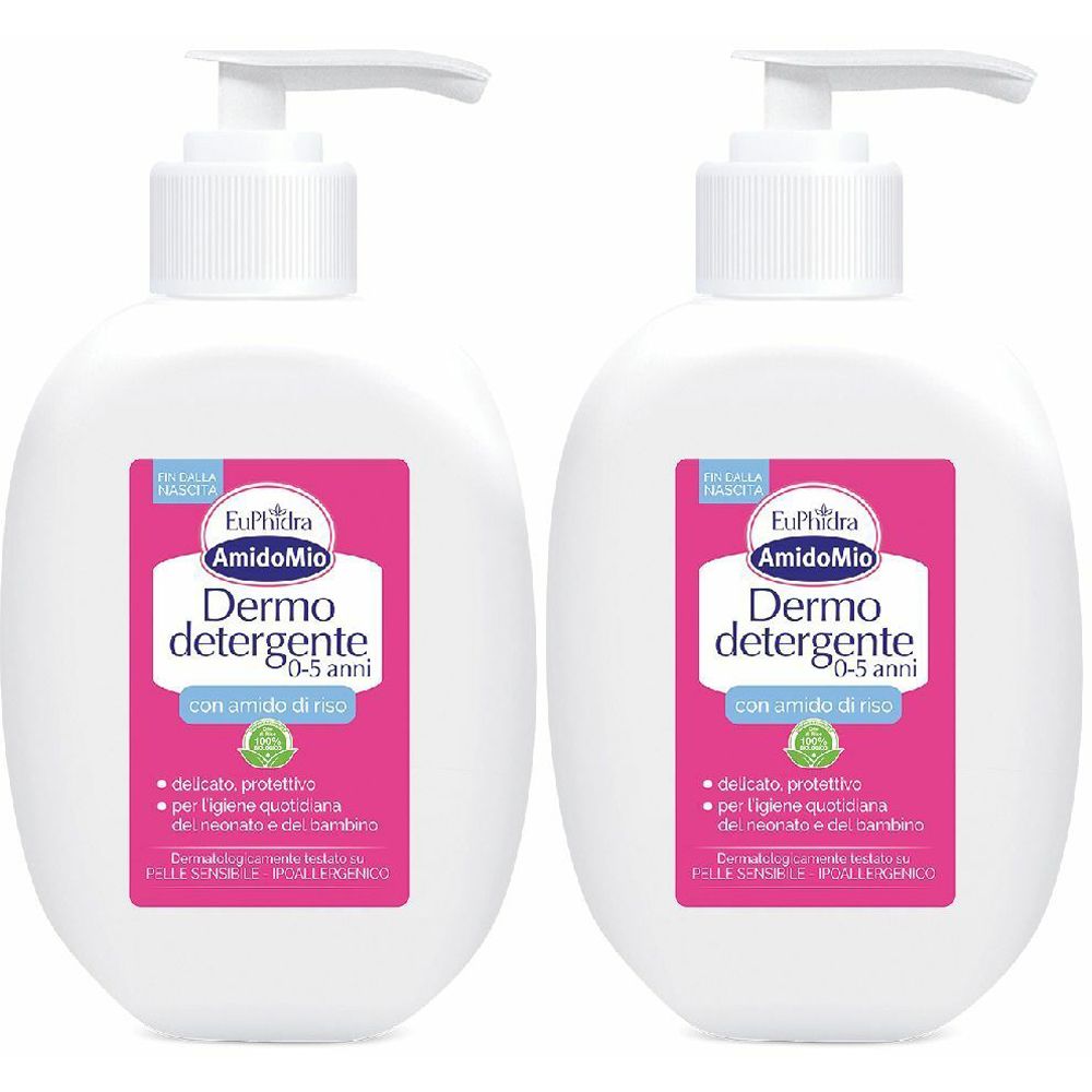 Euphidra Amidomio Dermo Detergente 0 - 5 Anni con erogatore Set da 2