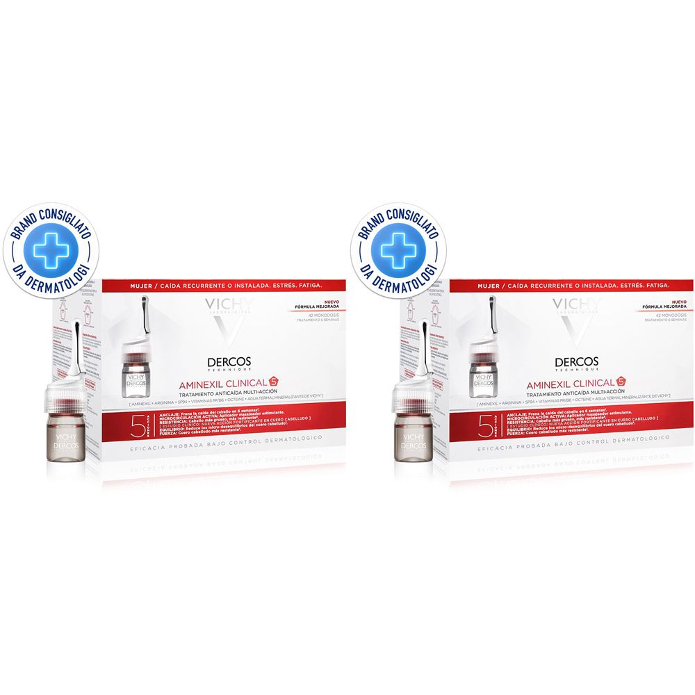 Vichy Dercos Aminexil trattamento anticaduta donna 42 fiale 42 x 6 ml Set da 2