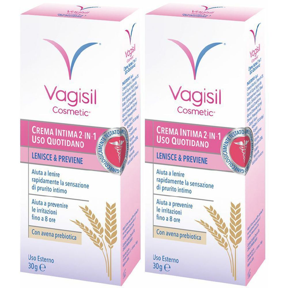 Vagisil Crema Intima 2-In-1 Uso Quotidiano Set da 2
