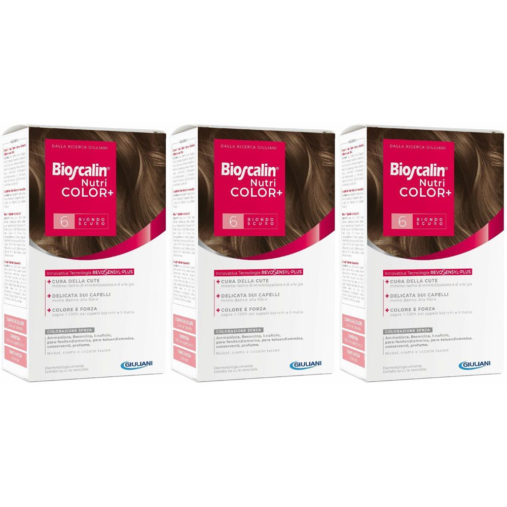 Bioscalin® Nutri COLOR+ 6 Biondo Scuro Set da 3