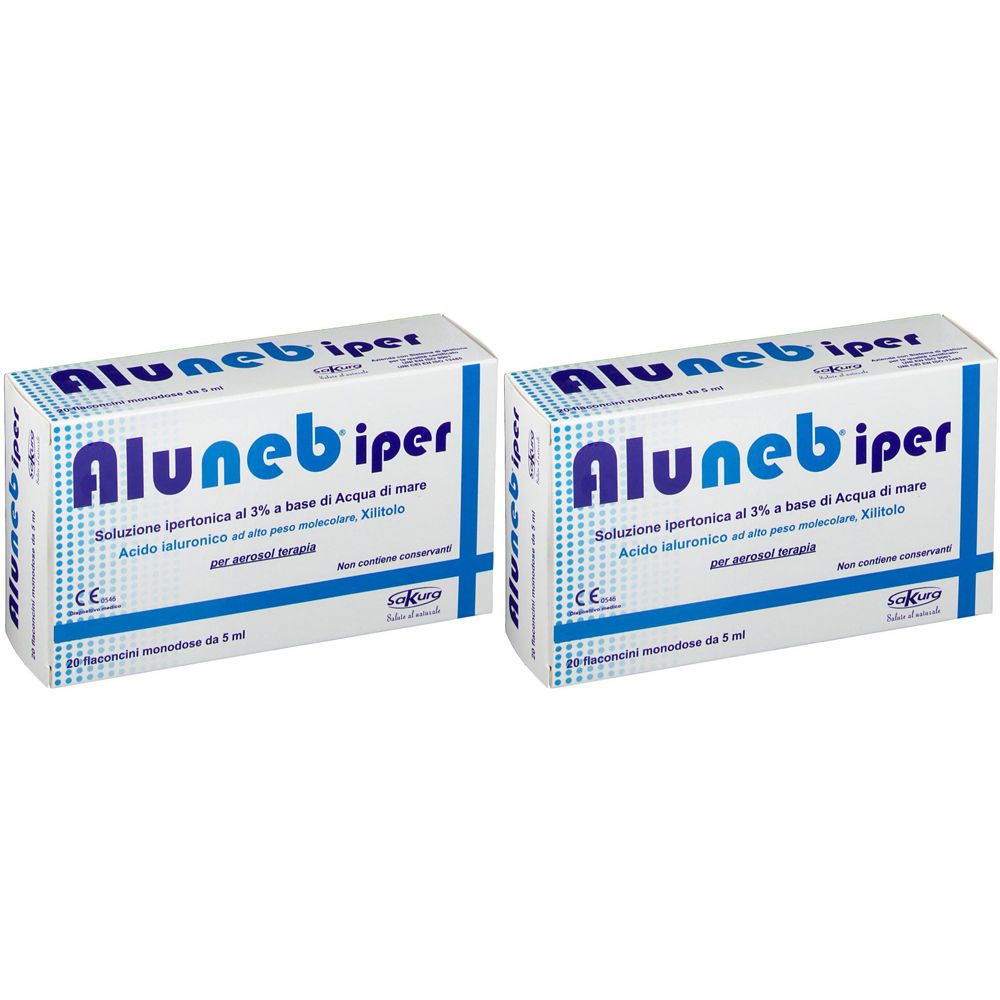Aluneb® iper Soluzione ipertonica al 3 % Set da 2