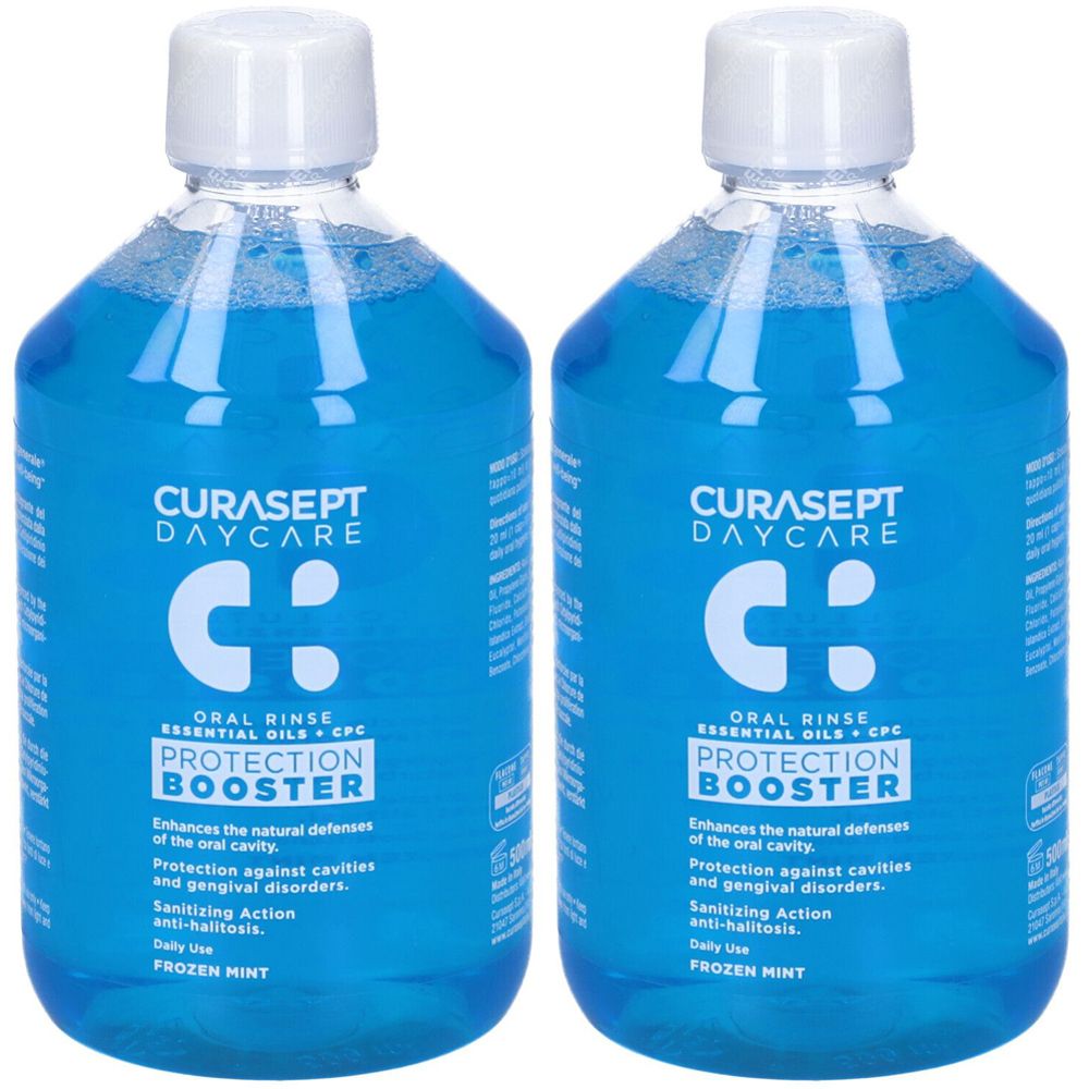 Curasept Daycare Collutorio Protection Booster Frozen Mint Set da 2