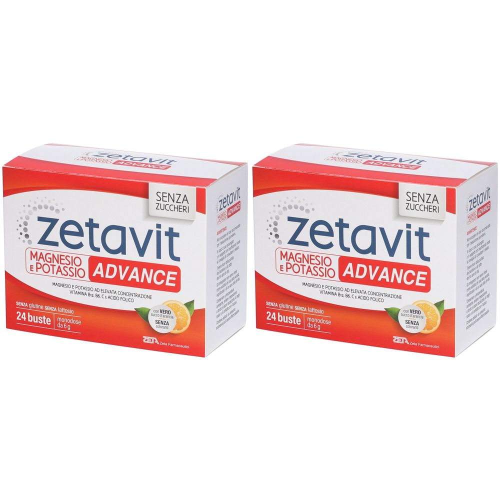 Zetavit Magnesio e Potassio Advance Integratore Alimentare Set da 2