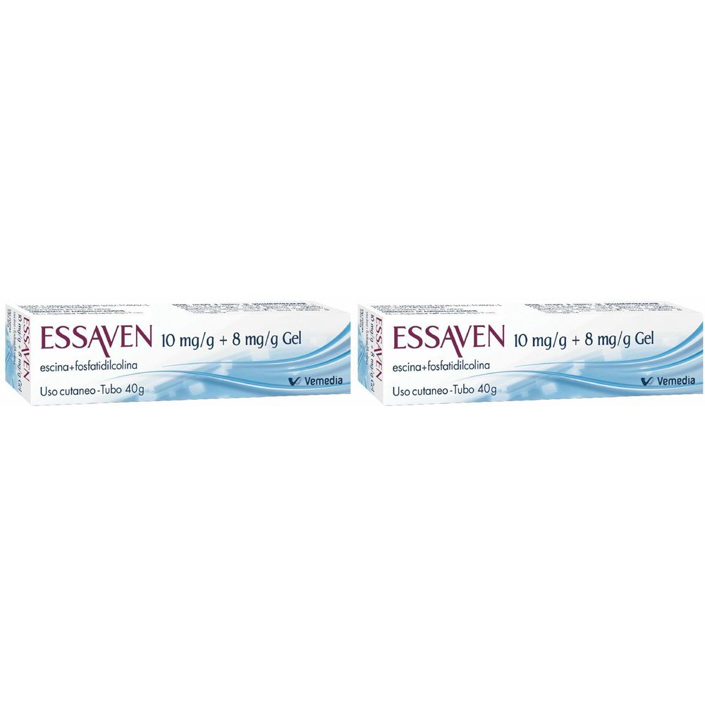 Essaven Gel con Escina 1% per gambe stanche gonfie e pesanti Set da 2