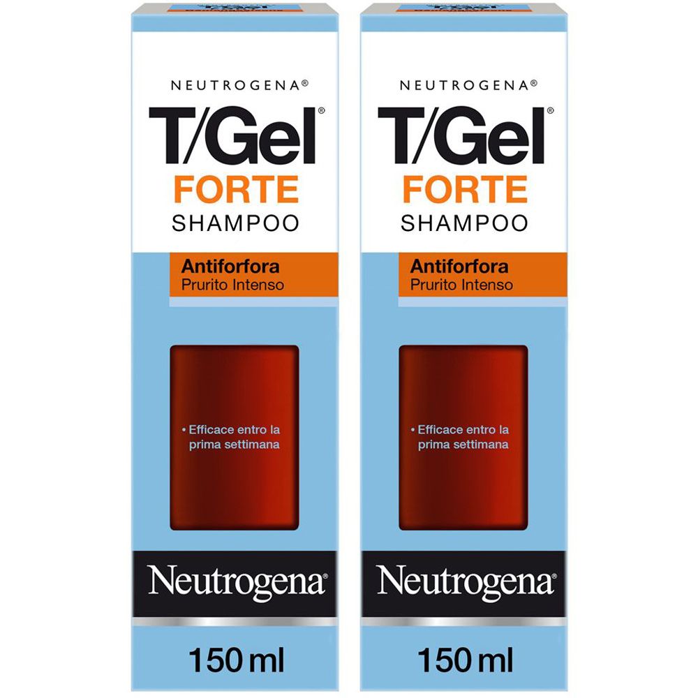 Neutrogena T/Gel Shampoo Anti Forfora Forte 150 ml Set da 2