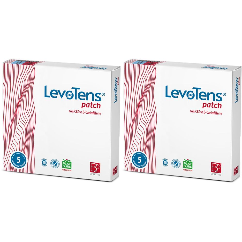 Levotens Patch Cutaneo Monouso 5 Pezzi Set da 2