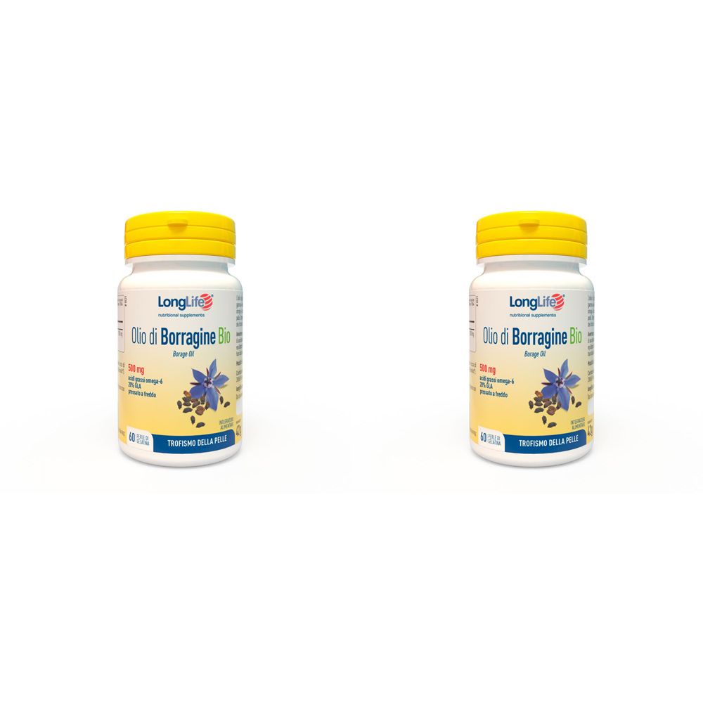 LongLife® Olio di Borragine Bio 500 mg Set da 2