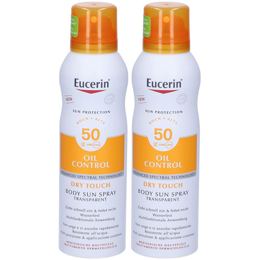 Eucerin 50 Oil Control Dry Touch Body Sun Spray Set da 2