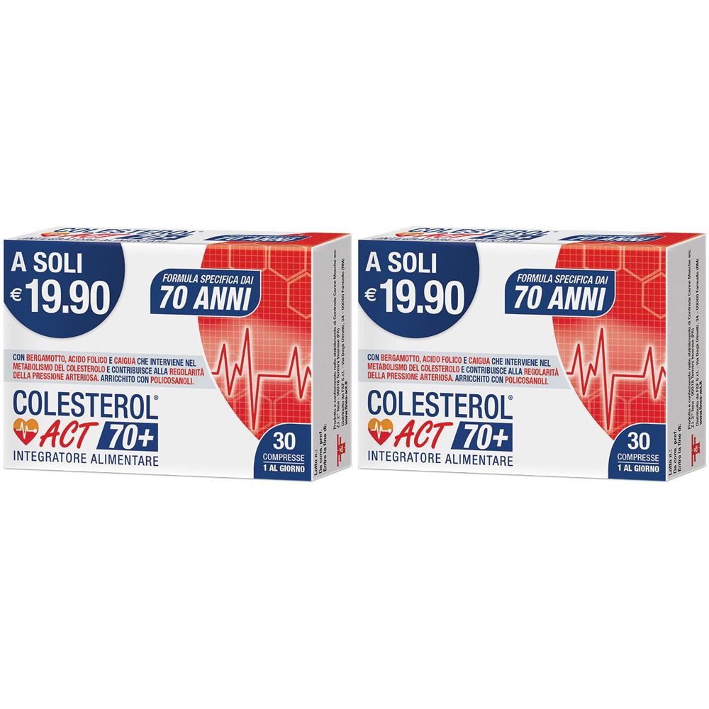 Colesterol ACT 70+ Integratore Alimentare Set da 2