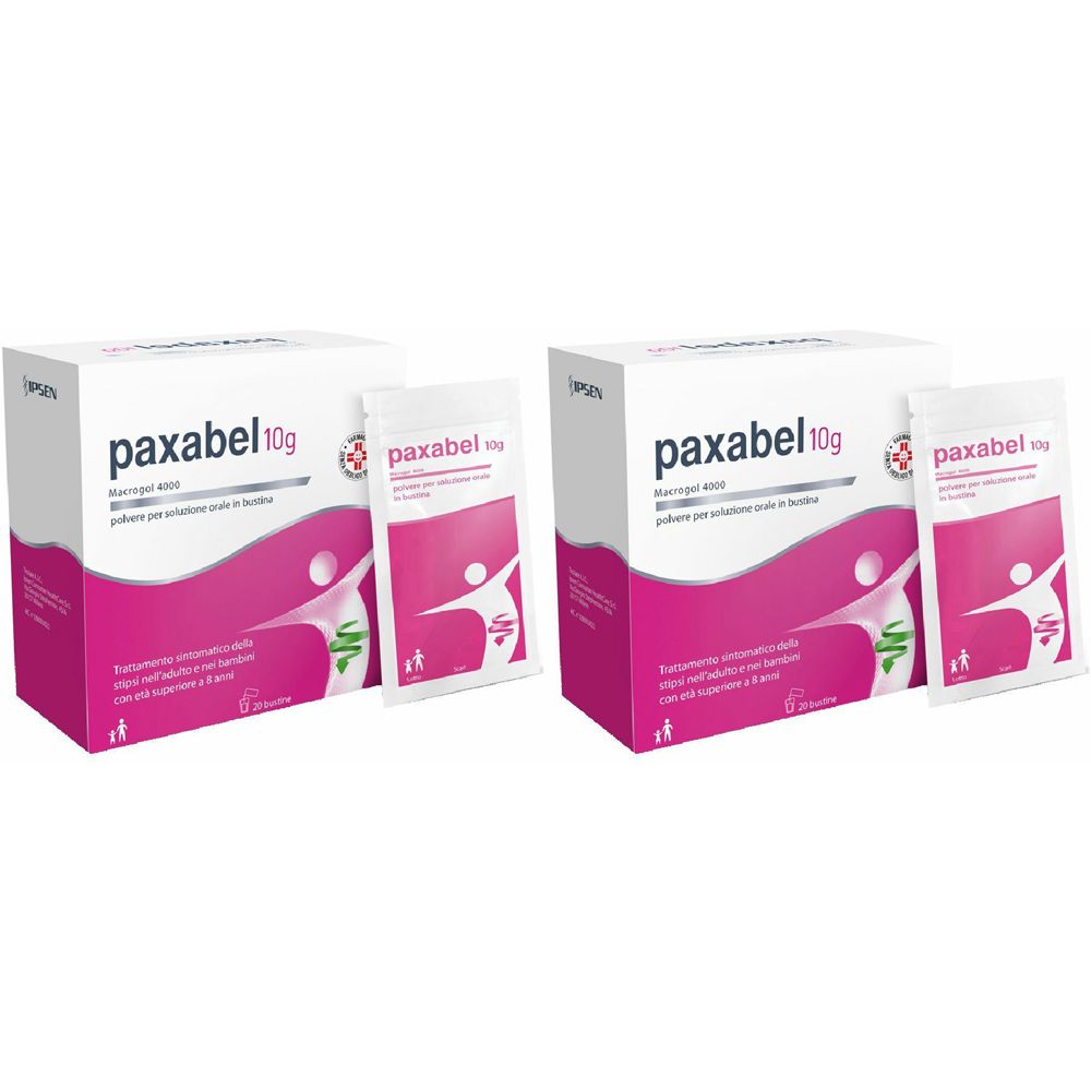 Paxabel 10 g Polvere per soluzione orale 20 bustine Set da 2