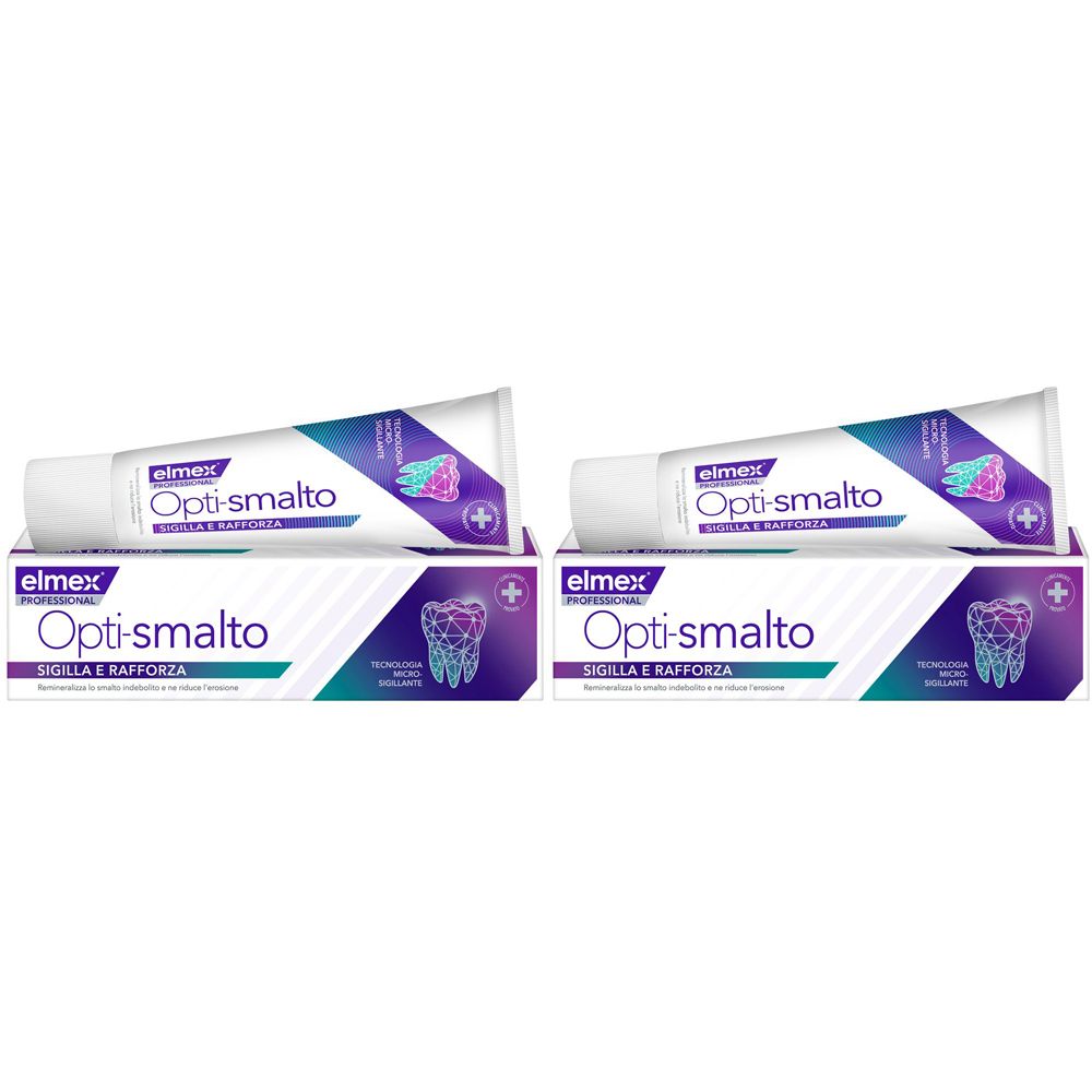 Elmex Dentifricio Optismalto Professional Set da 2