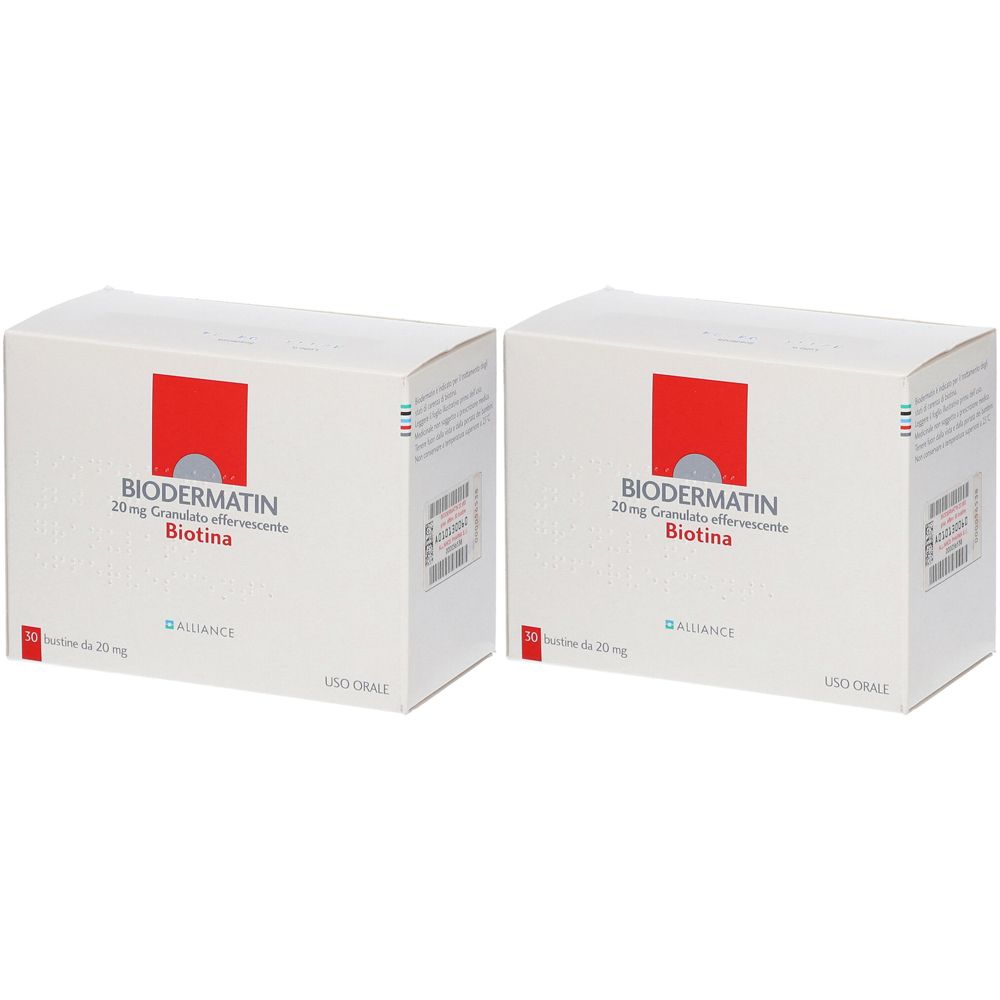 Biodermatin 20 mg granulato effervescente Set da 2