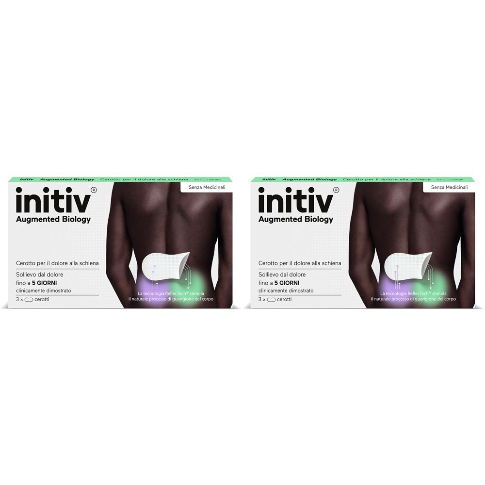 Initiv Cerotti Schiena, Dolori Muscolari da lievi a moderati, senza Medicinali Set da 2