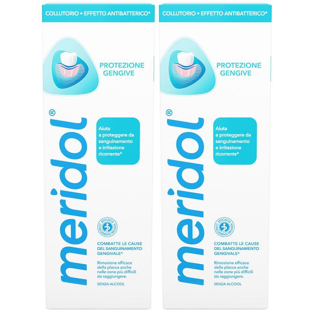 meridol® Collutorio Protezione Gengive Set da 2