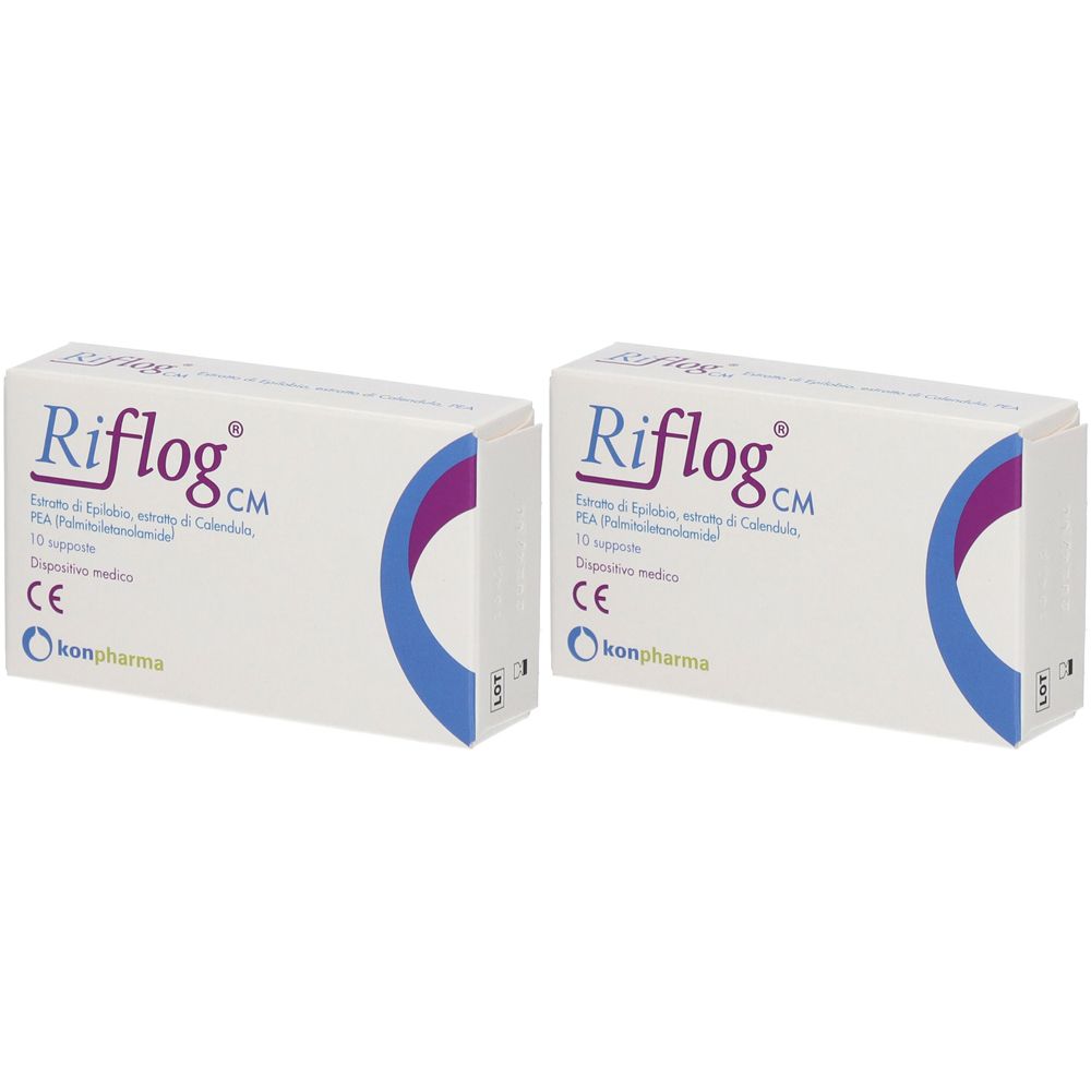 Riflog® Supposte a base di  Curcuma e Calendula Set da 2