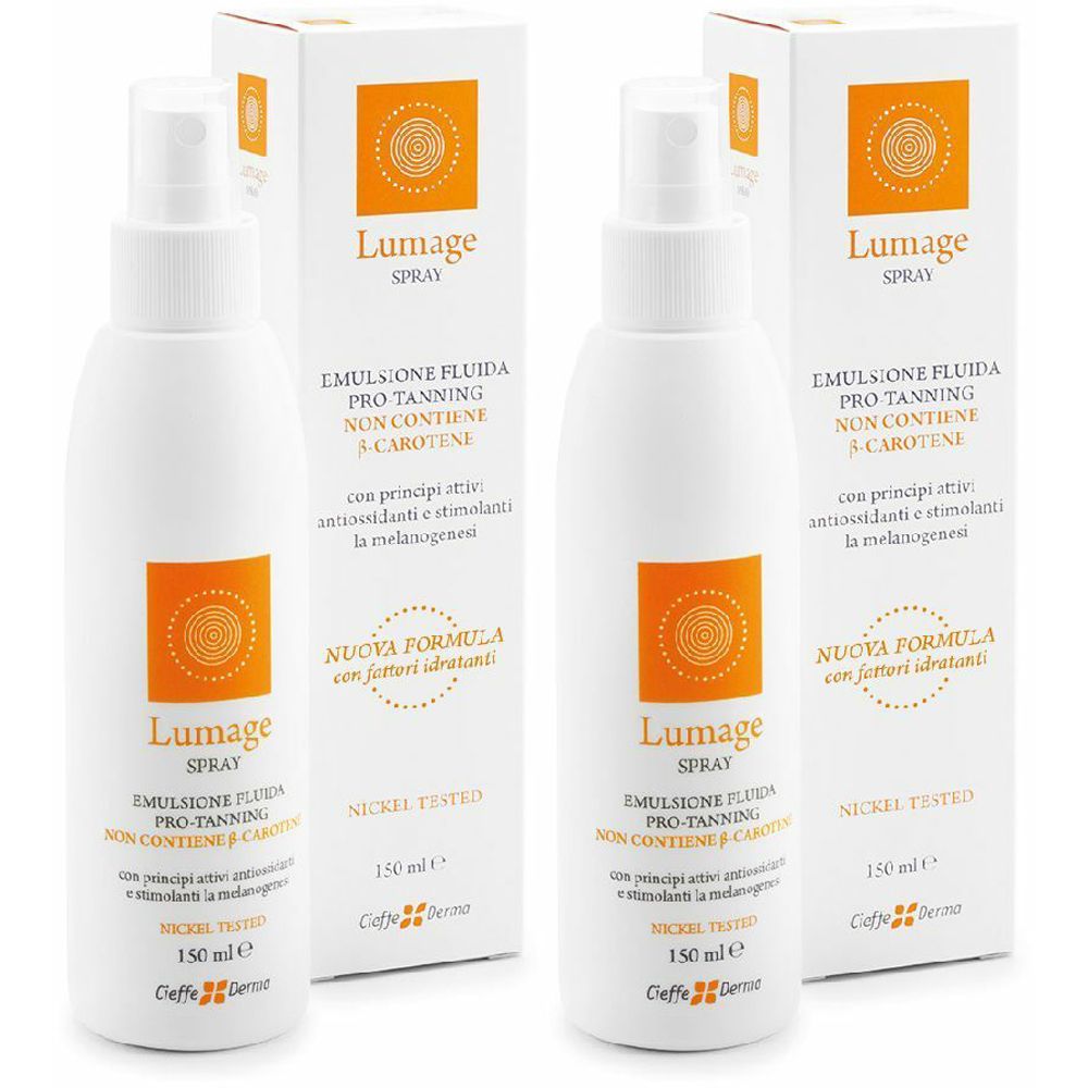 Cieffe Derma Lumage SPRAY® Preparatore Solare Set da 2