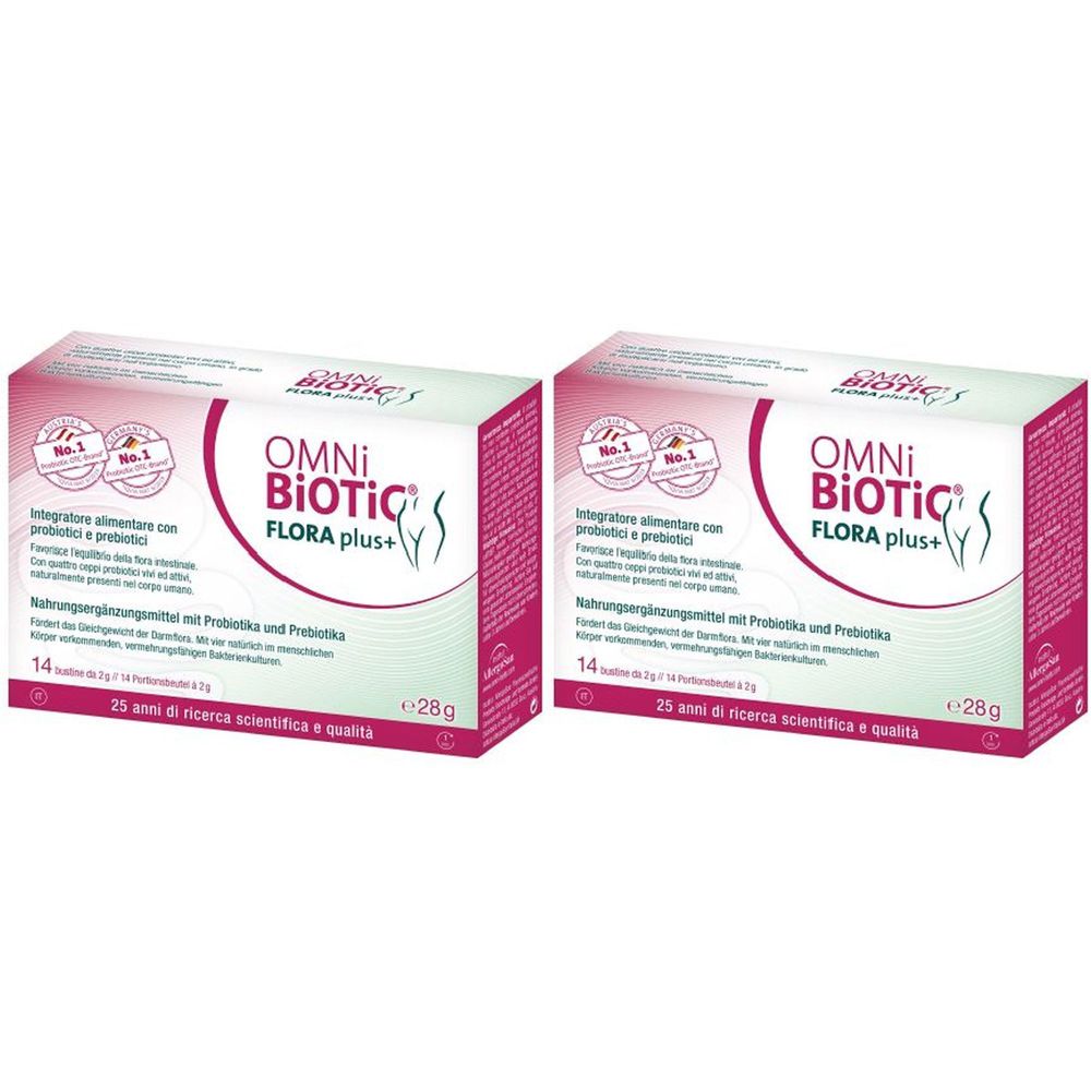 Omni Biotic Flora Plus+ 14 Bustine Da 2 G Set da 2