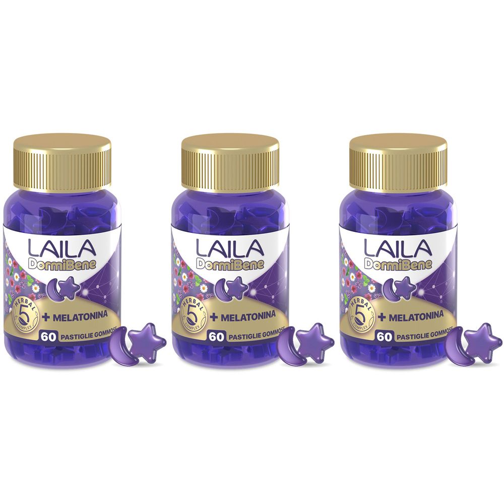 Laila DormiBene per il sonno 60 pastiglie gommose Set da 3