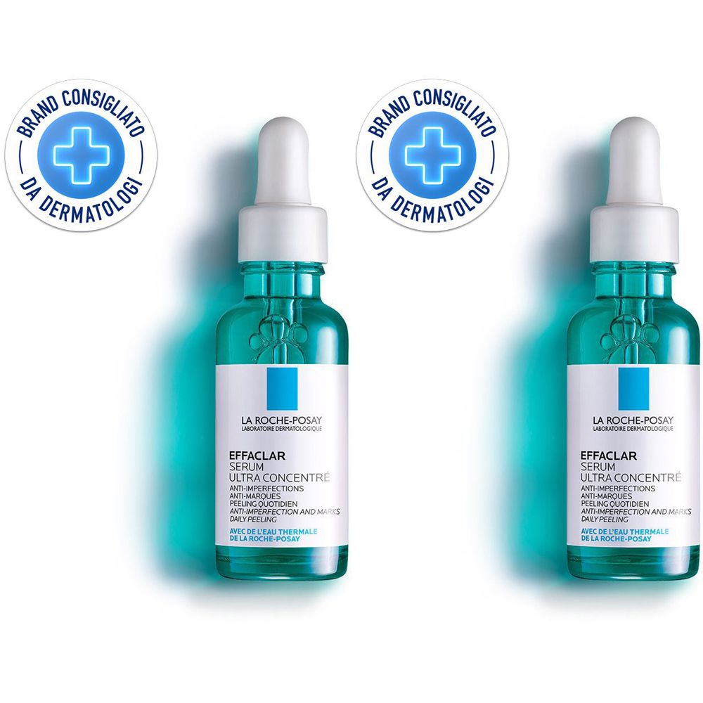 La Roche-Posay Effaclar Siero Peeling Viso Per pelle a tendenza acneica, in età adulta 30 ml Set da 2