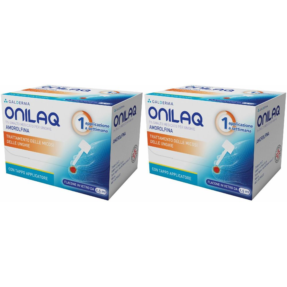 ONILAQ 5% Smalto Medicato per Unghie Set da 2