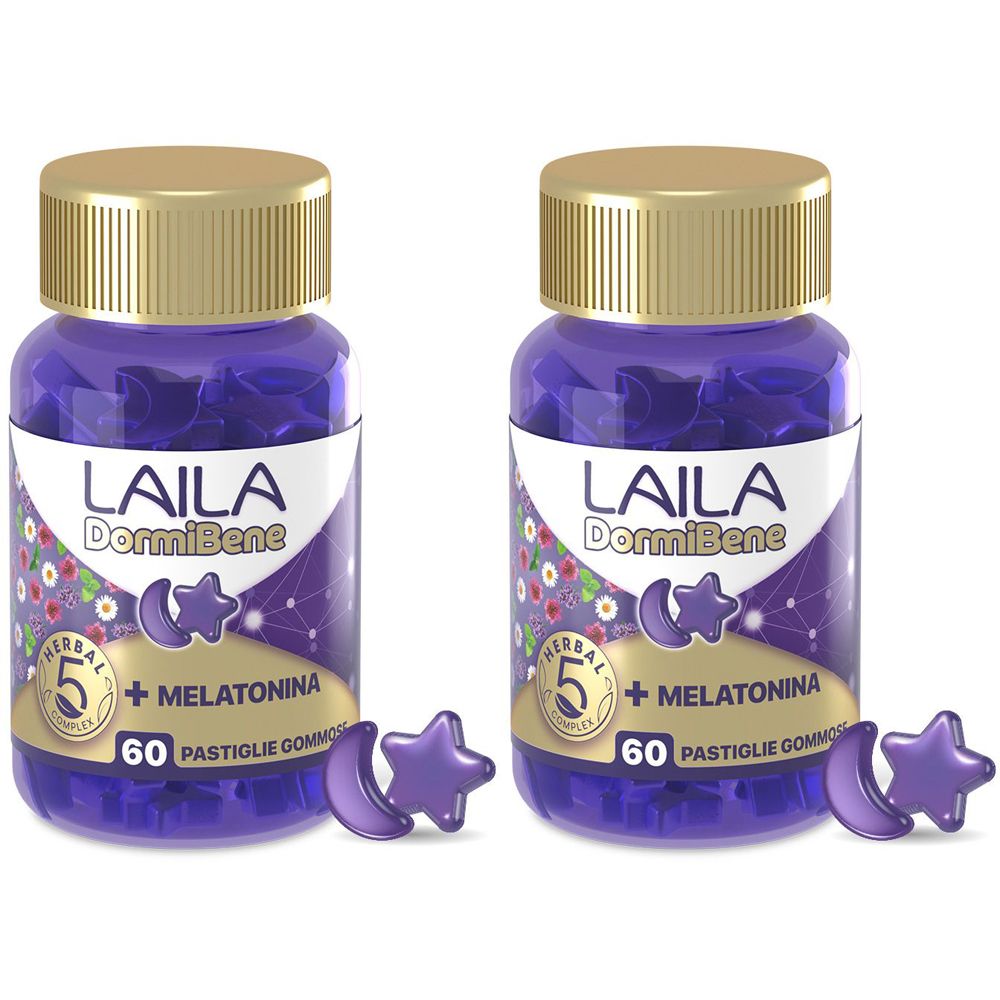 Laila DormiBene per il sonno 60 pastiglie gommose Set da 2
