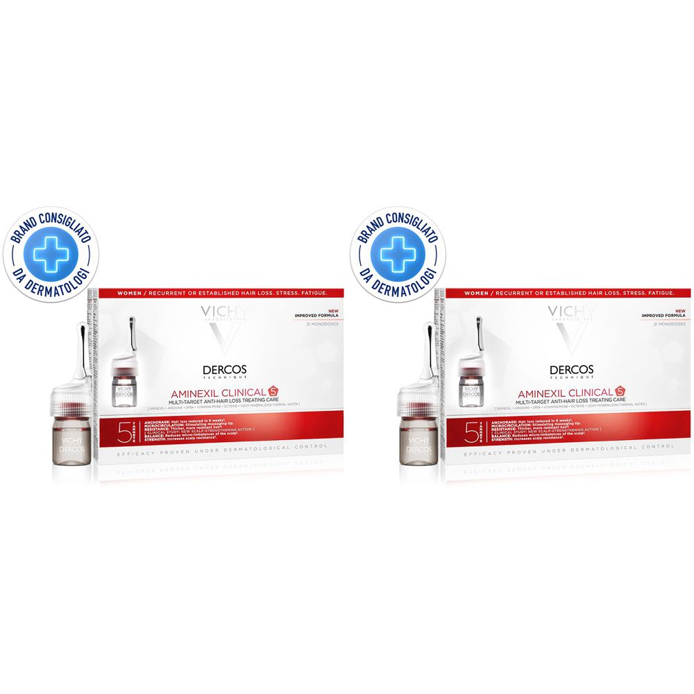 Vichy Dercos Aminexil trattamento anticaduta donna 21 fiale 21 x 6 ml Set da 2