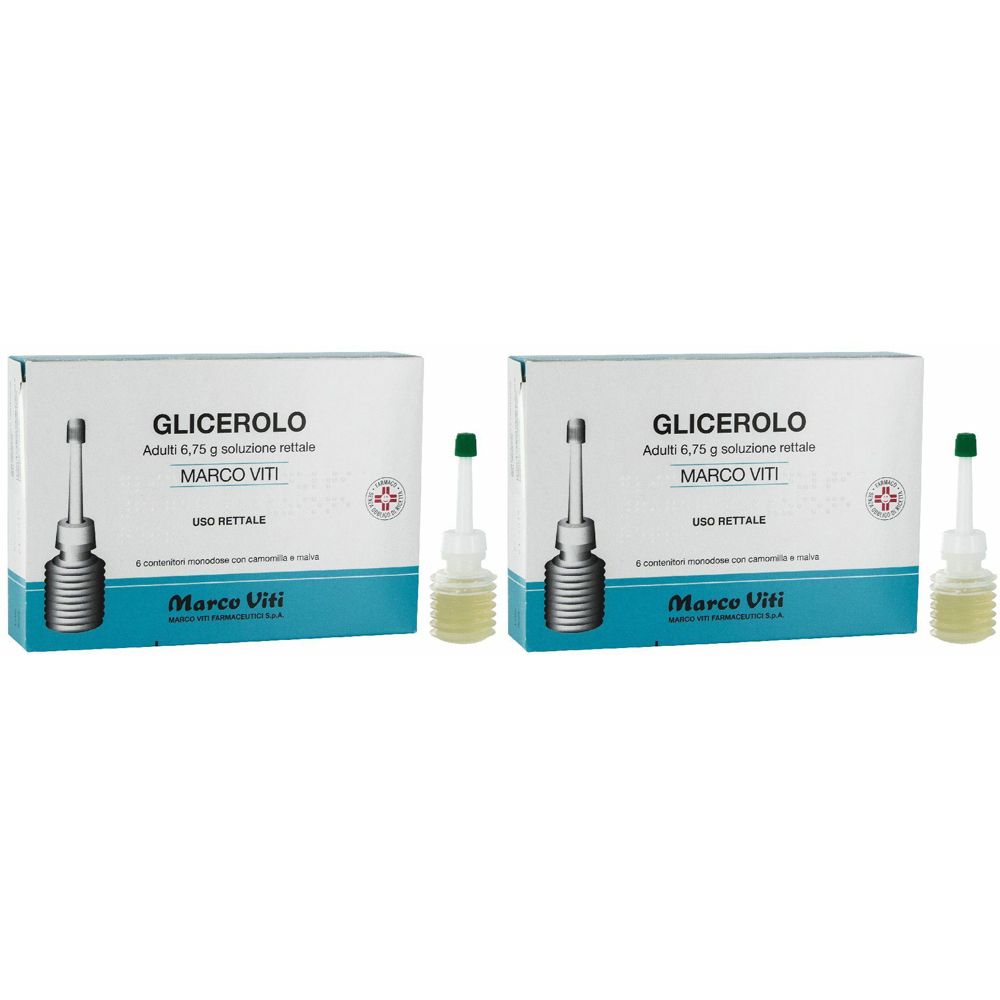 GLICEROLO MARCO VITI Adulti 6,75 g Soluzione Rettale Set da 2