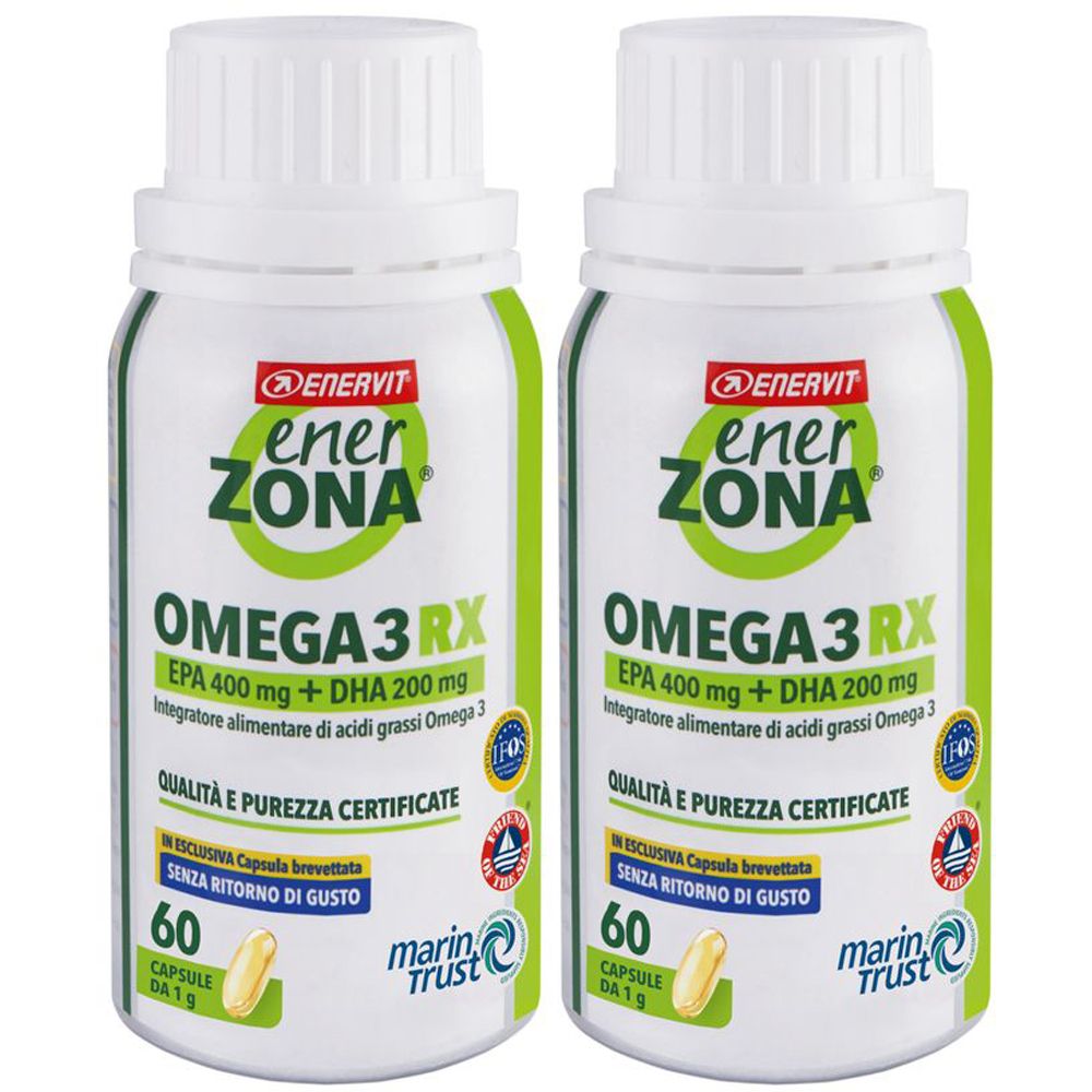 ENERVIT enerZONA OMEGA3RX EPA 400 mg + DHA 200mg Set da 2