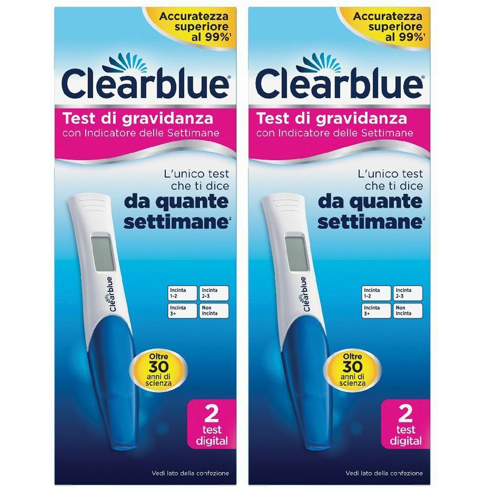 Clearblue Test di Gravidanza con Indicatore delle Settimane Set da 2 2