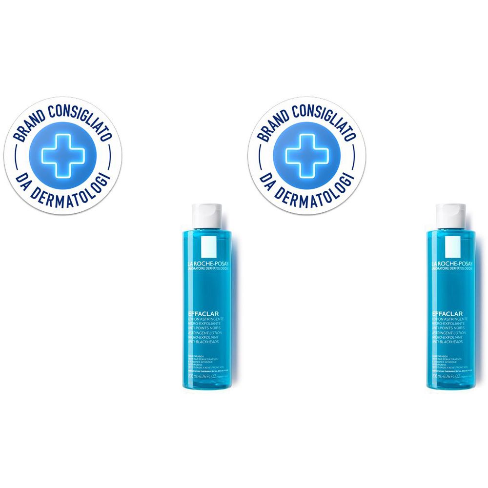 La Roche-Posay Effaclar lozione Astringente Microesfoliante 200 ml Set da 2