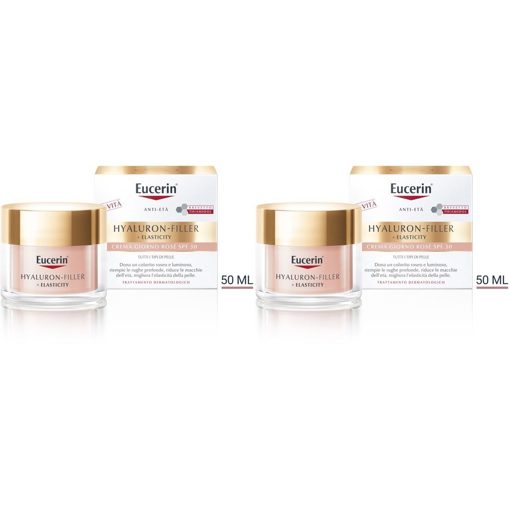 Eucerin Hyaluron-Filler + Elasticity Crema Giorno Rose SPF 30 50ml Set da 2