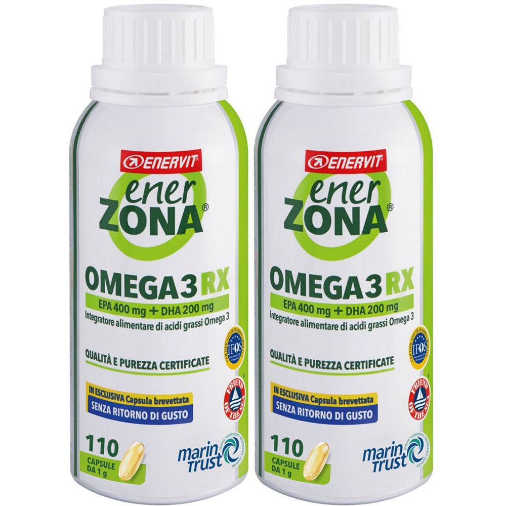 ENERVIT® EnerZONA Omega 3RX EPA 400 mg + DHA 200 mg Set da 2