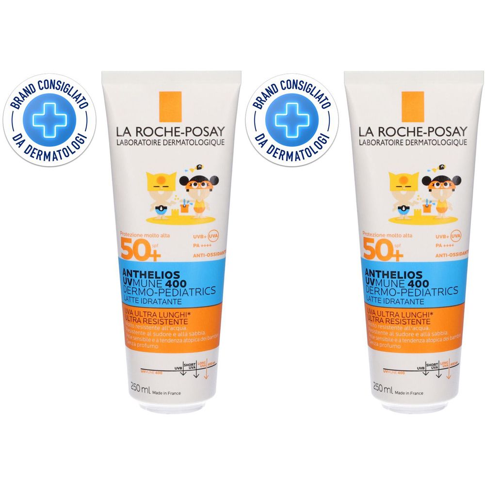 La Roche-Posay Anthelios Dermo-Pediatrics Latte Idratante SPF 50+ Set da 2