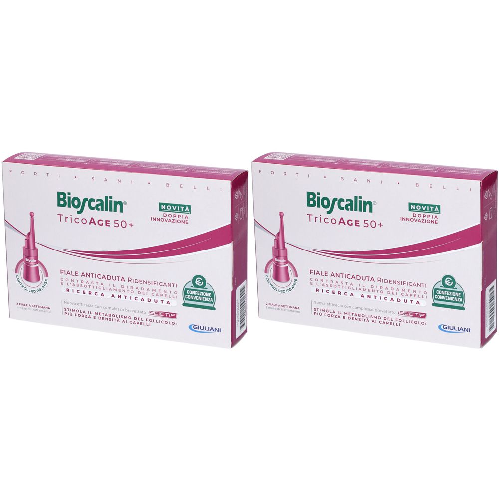 Bioscalin TricoAge 50+ Fiale Anticaduta Ridensificanti Set da 2
