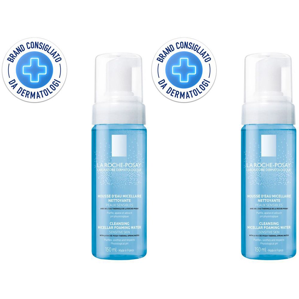 La Roche-Posay Toleriane Mousse d'Acqua Micellare Detergente 150 ml Set da 2