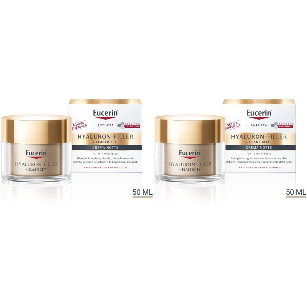 Eucerin Hyaluron - Filler + Elasticity Crema Notte 50 ml Set da 2