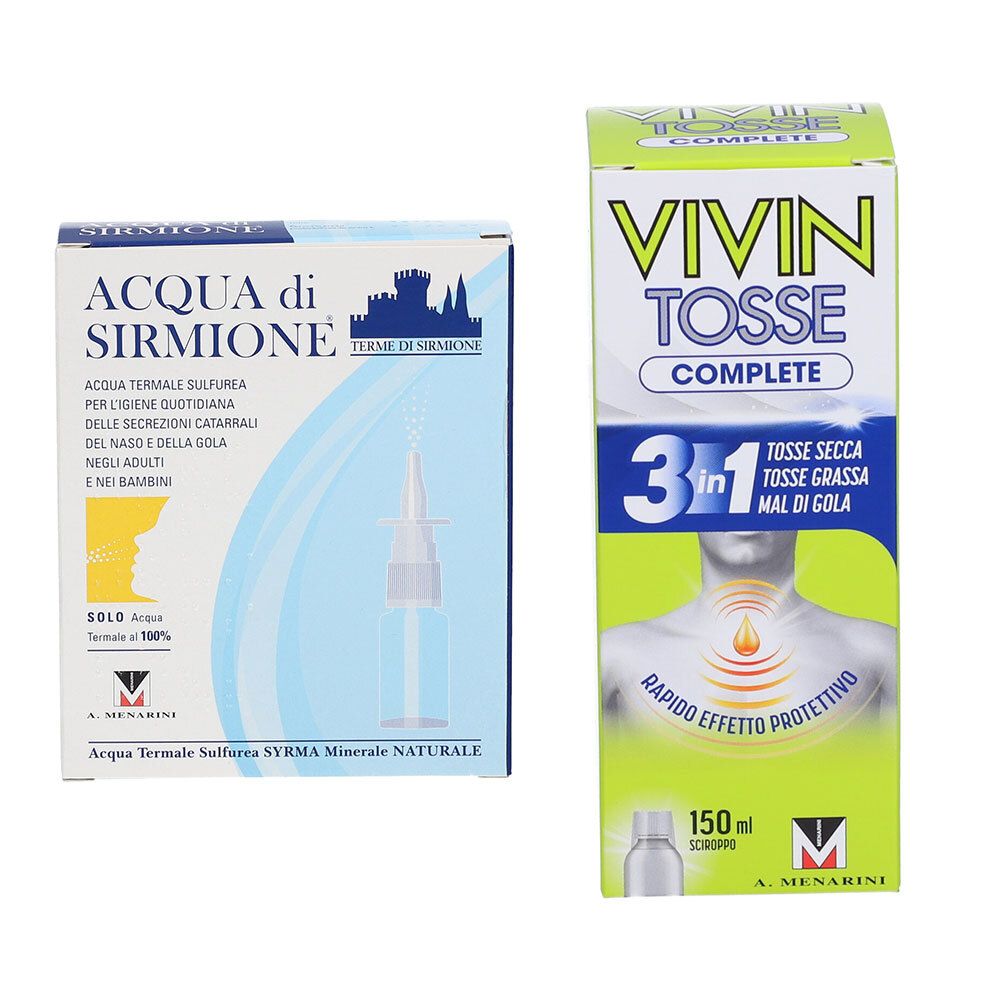 Acqua di Sirmione® + Vivin Tosse Complete 3in1 Tosse Secca, Grassa, Mal Di Gola Sciroppo